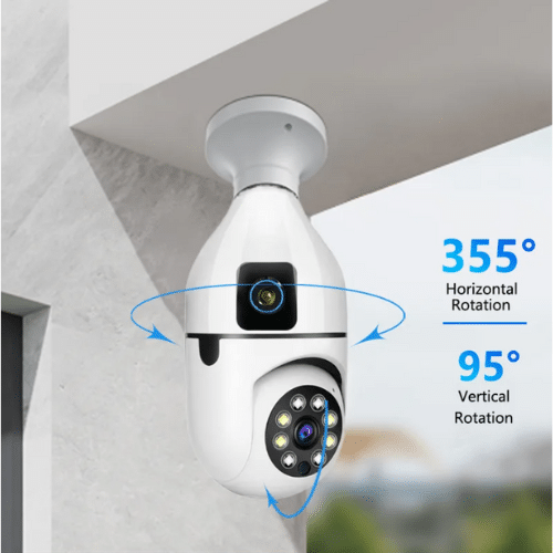 Double lens bulb camera 2+2=4  1 Year change warranty
